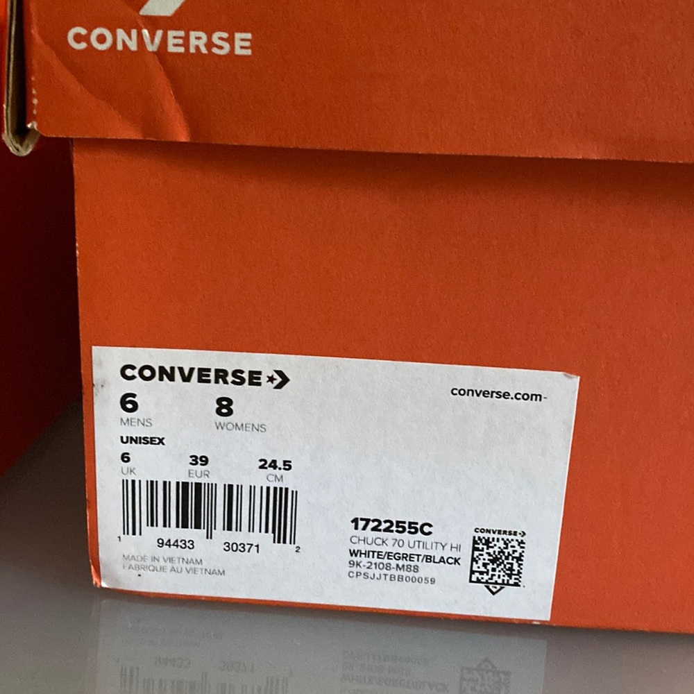 Converse Chuck 70 Utility Hi Shoes - White / Egret / Black - Picture 10 of 13